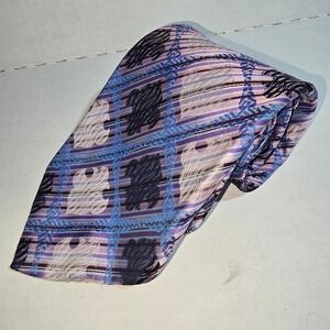 VINTAGE Beau Brummell Field‎ Schlick St. Paul Purple Blue Pink Men's Tie